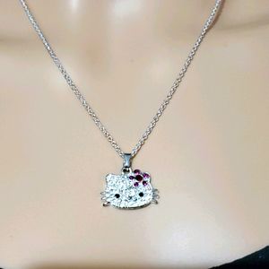 Hello Kitty Sanrio Rhinestone Pendant Necklace